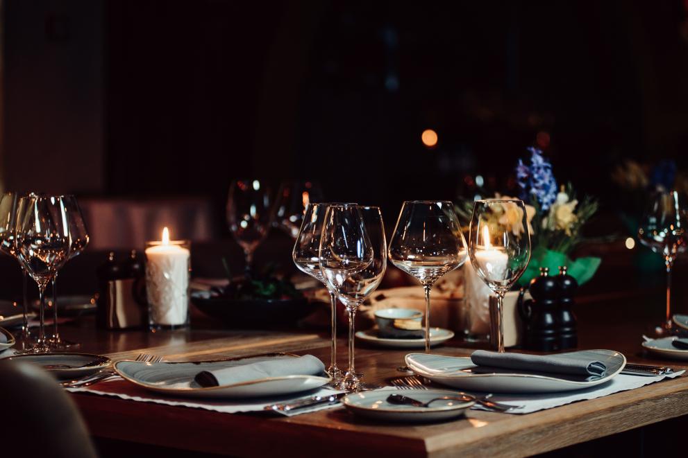 table at the restaurant